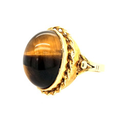 Pre Owned 9ct Tiger Eye Ring ZP982